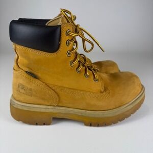 Timberland PRO Series Work Boots Tan Leather Lace Up Men's Size 7.5 W EH